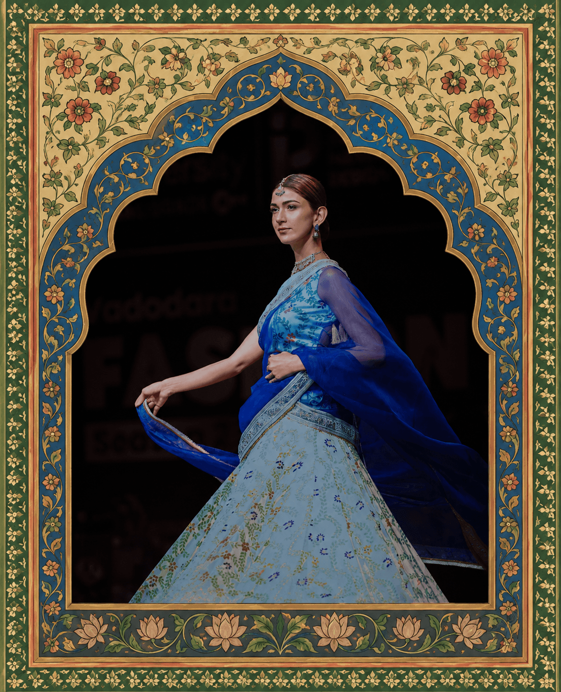 Uprags piece — a miniature-painting style portrait